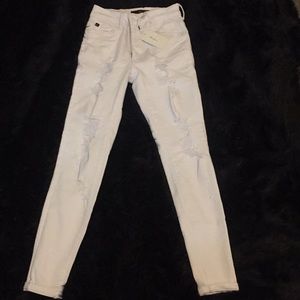 White high waisted distressed KanCan jeans